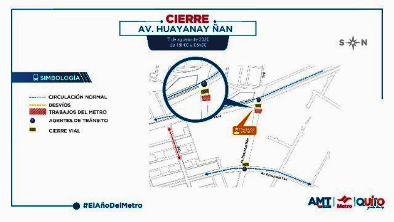 Cierre Temporal De Carril En La Avenida Huayanay An Quito Informa