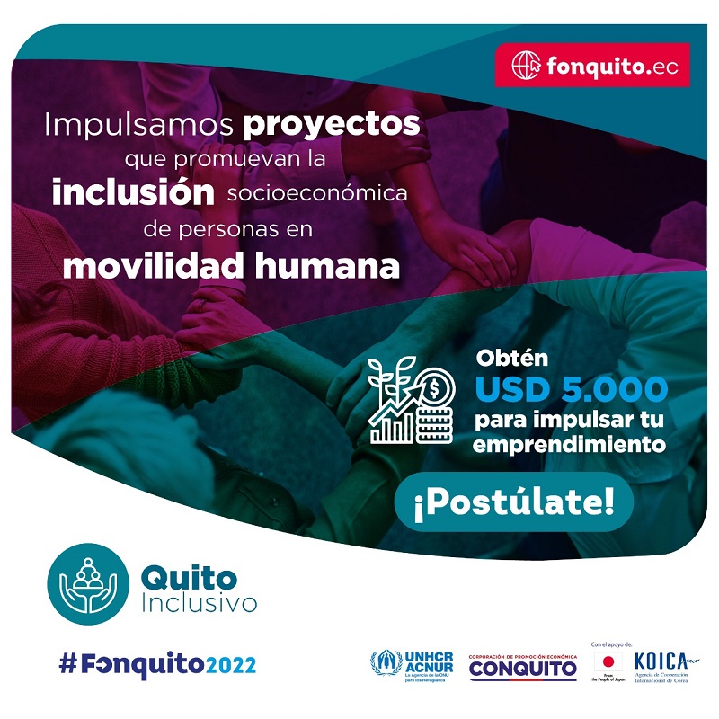 ACNUR y ConQuito presentan una iniciativa para fomentar la inclusión de