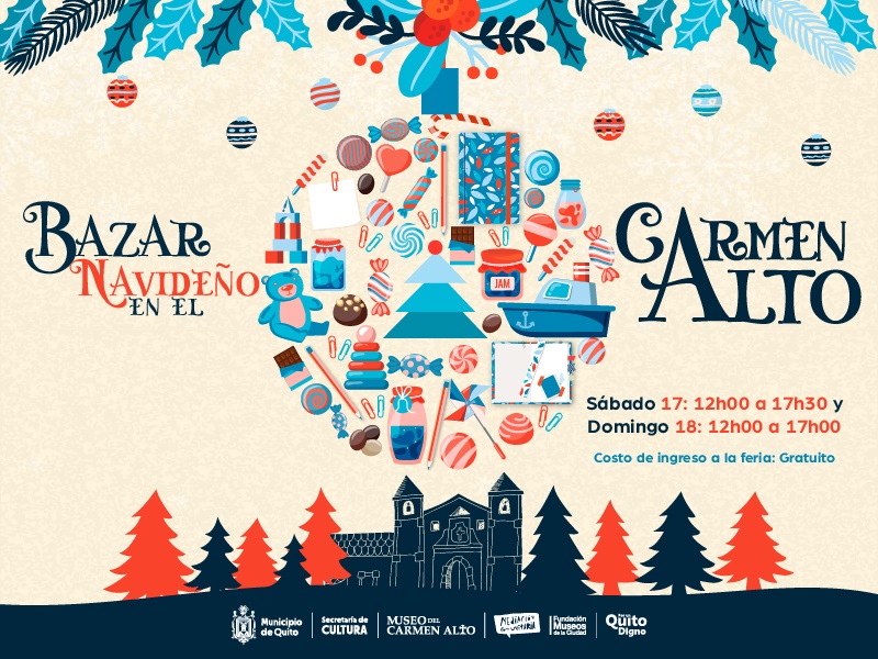 Llega la segunda edición del Bazar Navideño al Museo del Carmen Alto