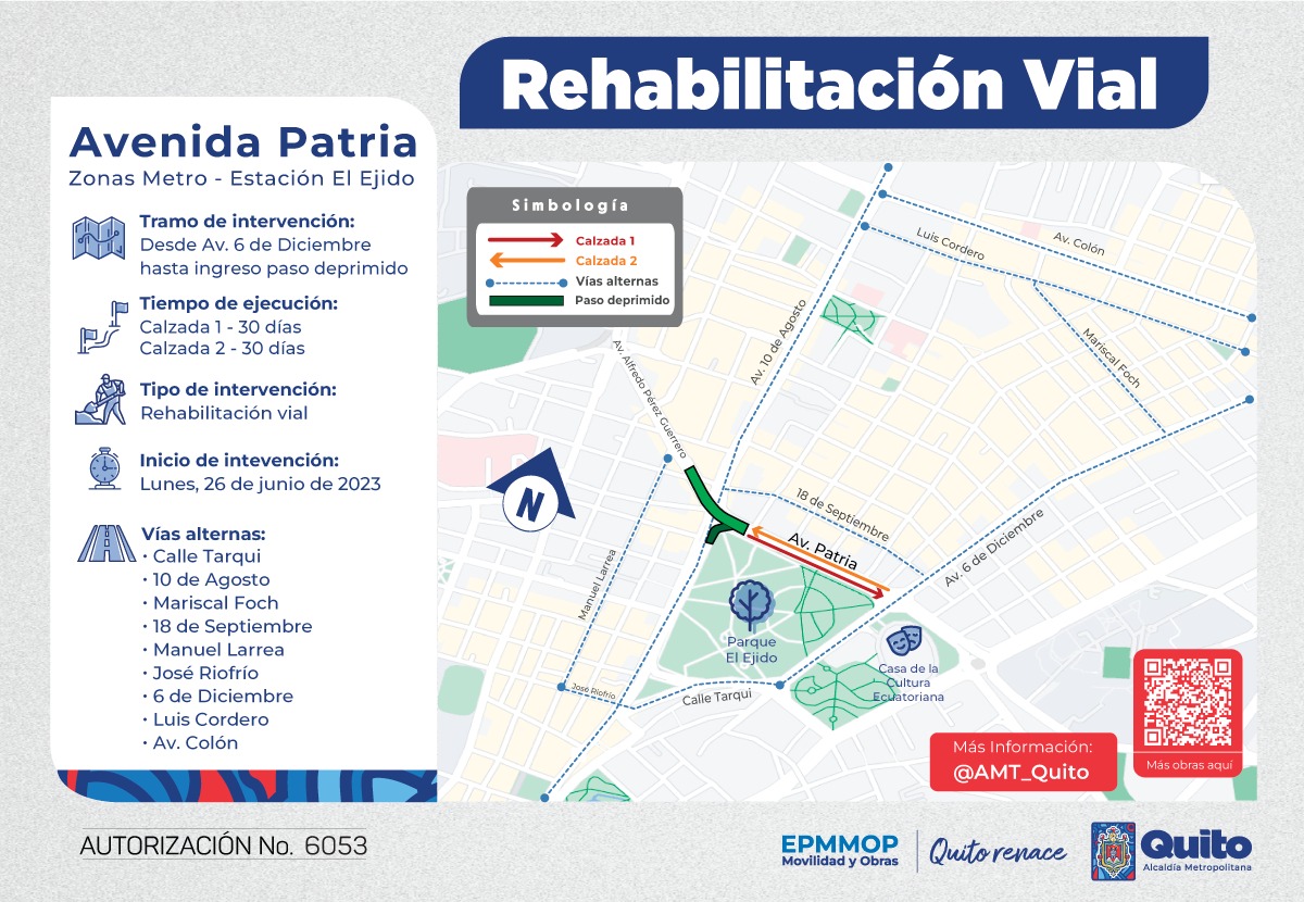 Inicia La Rehabilitaci N Vial De La Av Patria Quito Informa