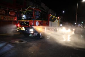 Desinfección Mercado Las Cuadras y calle J