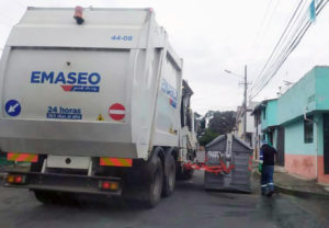 Residuos sólidos recogidos en Quito