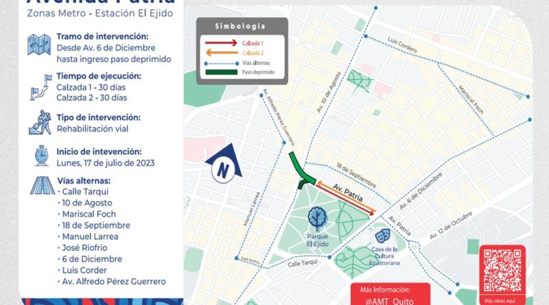 Plan de rehabilitación avenida Patria